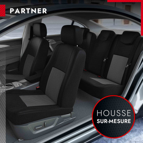 Housse siège auto Peugeot Partner - Compatible Airbag, Isofix - Lovecar