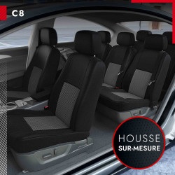Housses siège auto C8 - Compatibilité Airbag et Isofix - Lovecar