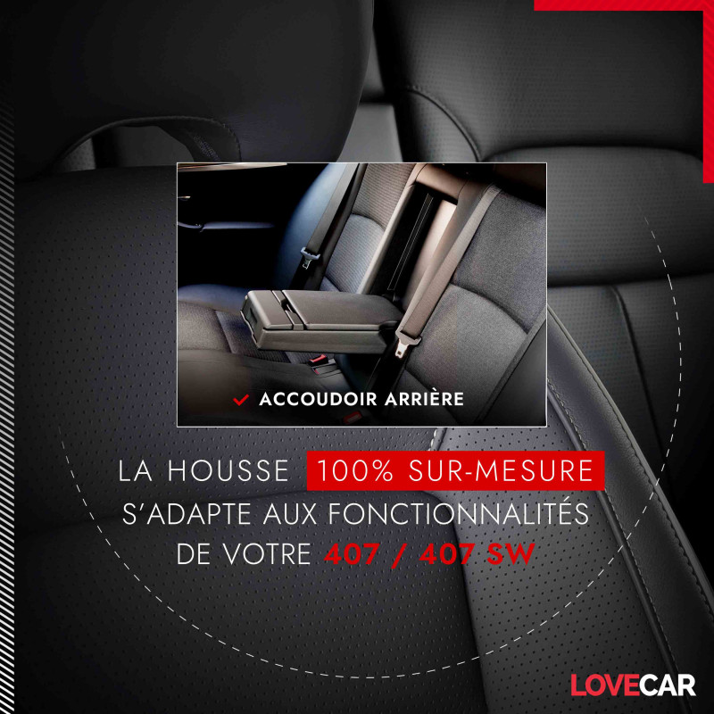Housse siège auto Peugeot Partner - Compatible Airbag, Isofix - Lovecar