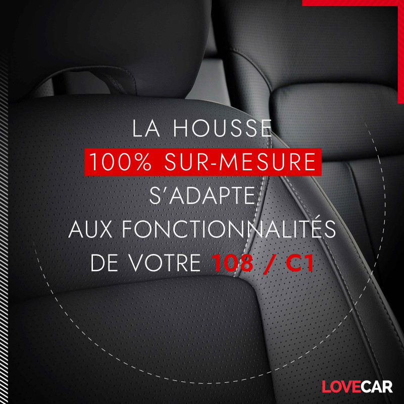 Protège-capot sur mesure pour Peugeot 108 2014- - Look Carbone