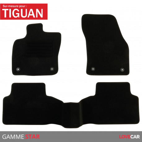 Tapis voiture Volkswagen Tiguan - Clips fixations - Lovecar