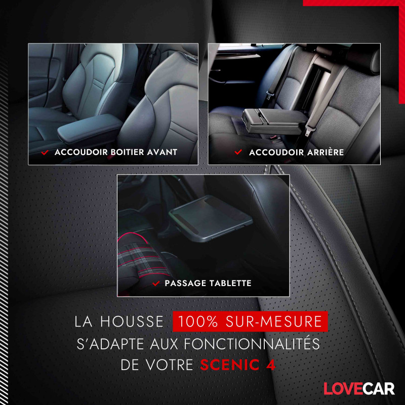Housse SUR-MESURE intérieure Elegantex pour RENAULT GRAND SCENIC 4 2016  >Ajourd'hui - Housse carrosserie